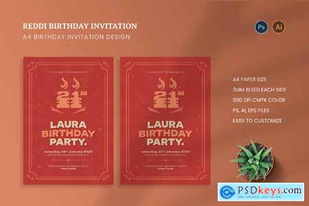 Reddi Birthday Invitation