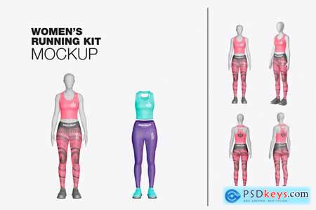 Set Women's Running Kit Mockup