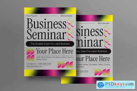 Gray Black Geominimalism Business Seminar Flyer