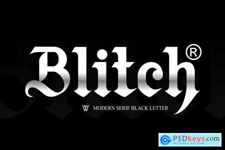 Blitch Modern Blackletter Tattoo Font