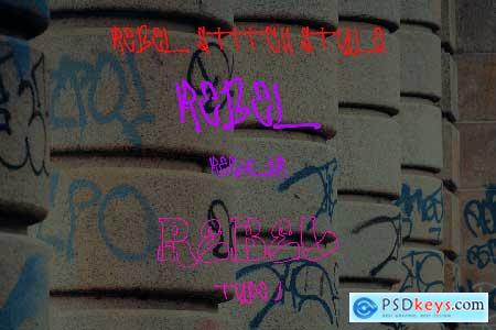 Rebel Stitch - Graffiti Font