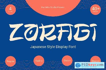 Zaragi - Japanese Family Font