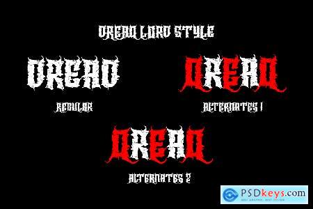 Dread Lord - Death Metal Font