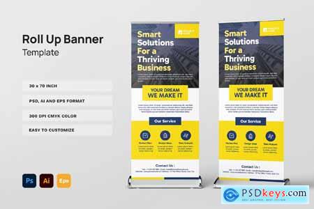 Roll Up Banner Template X6GZKP5