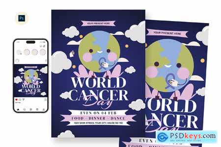 World Cancer Day Flyer Design Template