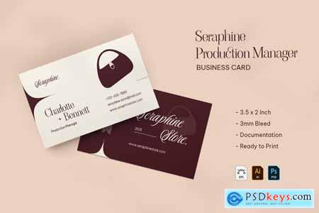 Seraphine Production Manager - Business Card