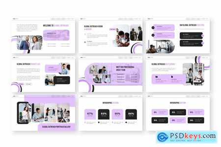 Global Outreach - Business Powerpoint Templates