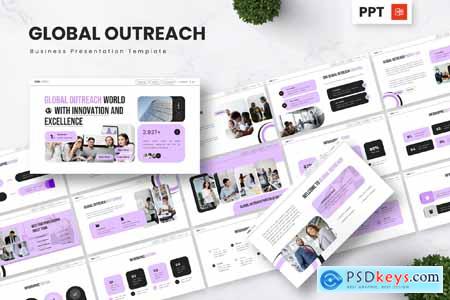 Global Outreach - Business Powerpoint Templates