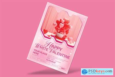 White Valentine's Day Flyer