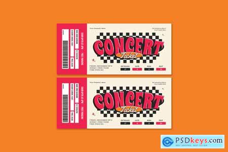 Red And Black Concert Ticket Design