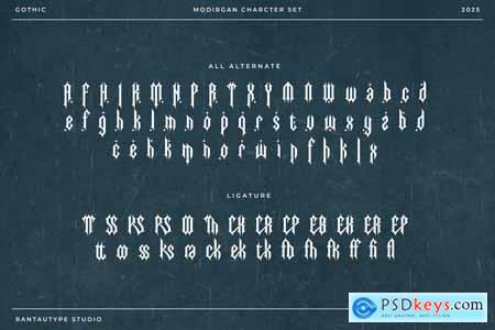 Modirgan Gothic Display Font