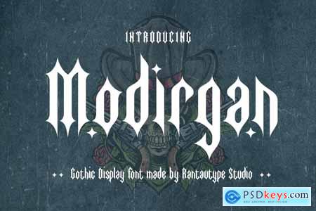 Modirgan Gothic Display Font