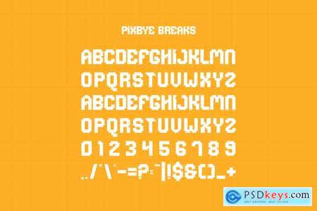 Pixbye Breaks - Game & Pixel Font