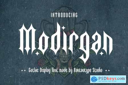 Modirgan Gothic Display Font