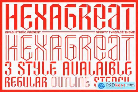 Hexagreat - Sport Display Font