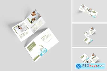 Square Bifold Brochure Mockup