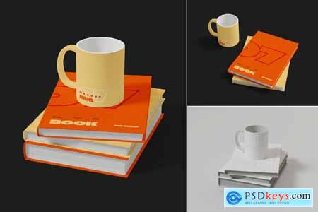 Book & Mug Mockup