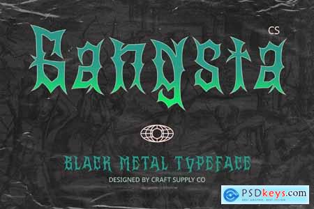 Gangsta  Black Metal Font