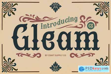 Gleam  Tuscan Font