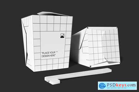 Noodle Box Packaging Mockup 003