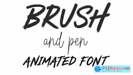 Brush and Pen Animated Font 56701629