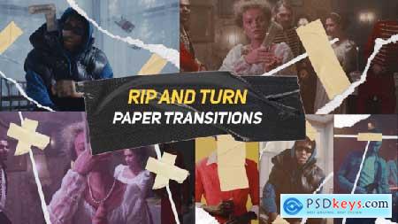 Rip And Turn Overlay Paper Transitions MOGRT 56653880