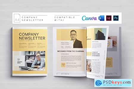 Newsletter Template Canva Docx ID PSD