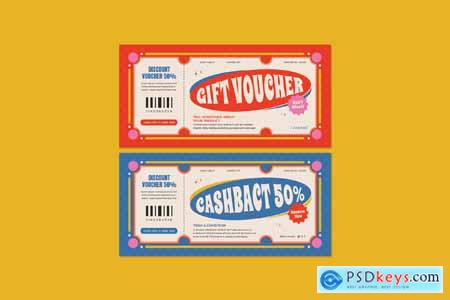 Blue Orange Retro Gift Voucher