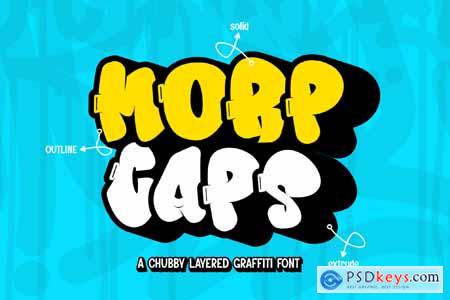 Morp Caps - Chubby Layered Graffiti Font