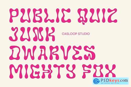 Moxen - Liquid Funky Wavy Groovy Bubble Tiki Font