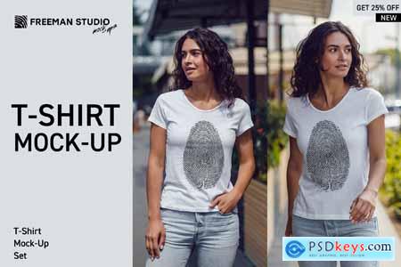 T-Shirt Mock-Up Set 4PT43PP