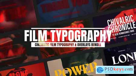 Cinematic Film Typography & Vintage Overlays Bundle 56795256