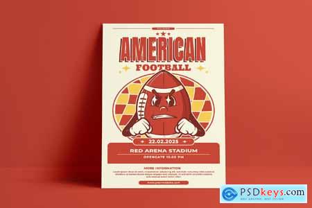 American Football Retro Poster