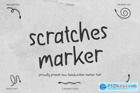 Scratches Marker Handwtritten Font