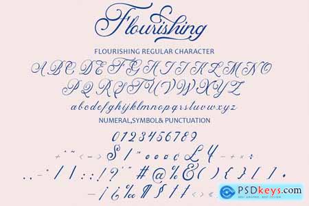 Flourishing Script Font