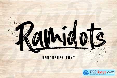 Ramidots - Handbrush Font