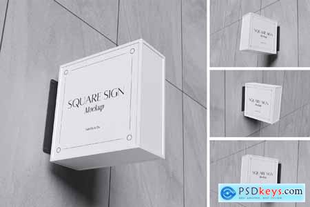 Square Sign Mockups