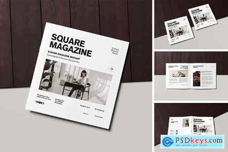 Square Magazine Mockup