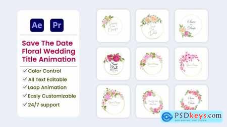 Save the Date Floral Wedding Title 56866652