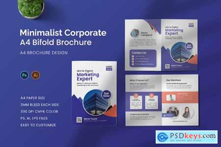 Minimalist Corporate Bifold Brochure