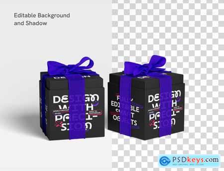 Cube Gift Box Mockup