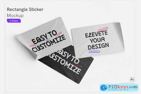 Rectangle Sticker Mockup