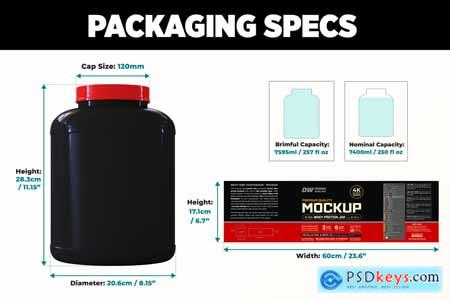 5 lbs Whey Protein Jar Mockup vol. A1-Lite