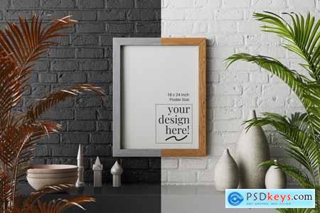 Wooden Frame Mockup - 18x24 Inch