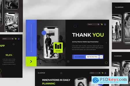 Gladpad Planner Mobile App Powerpoint Template
