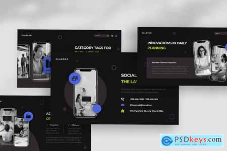 Gladpad Planner Mobile App Powerpoint Template