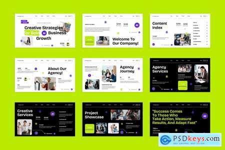 Purple Lime UI UX Business Strategy Template