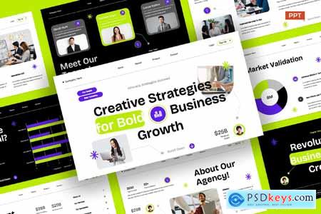 Purple Lime UI UX Business Strategy Template