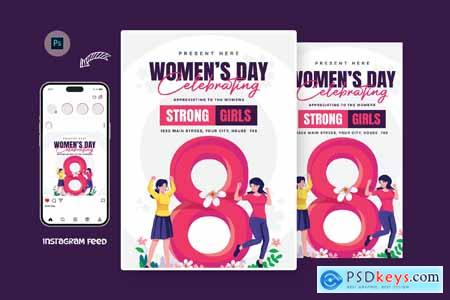 Wishes Womens Day Flyer Design Template