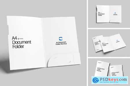 A4 Document Folder Mockup